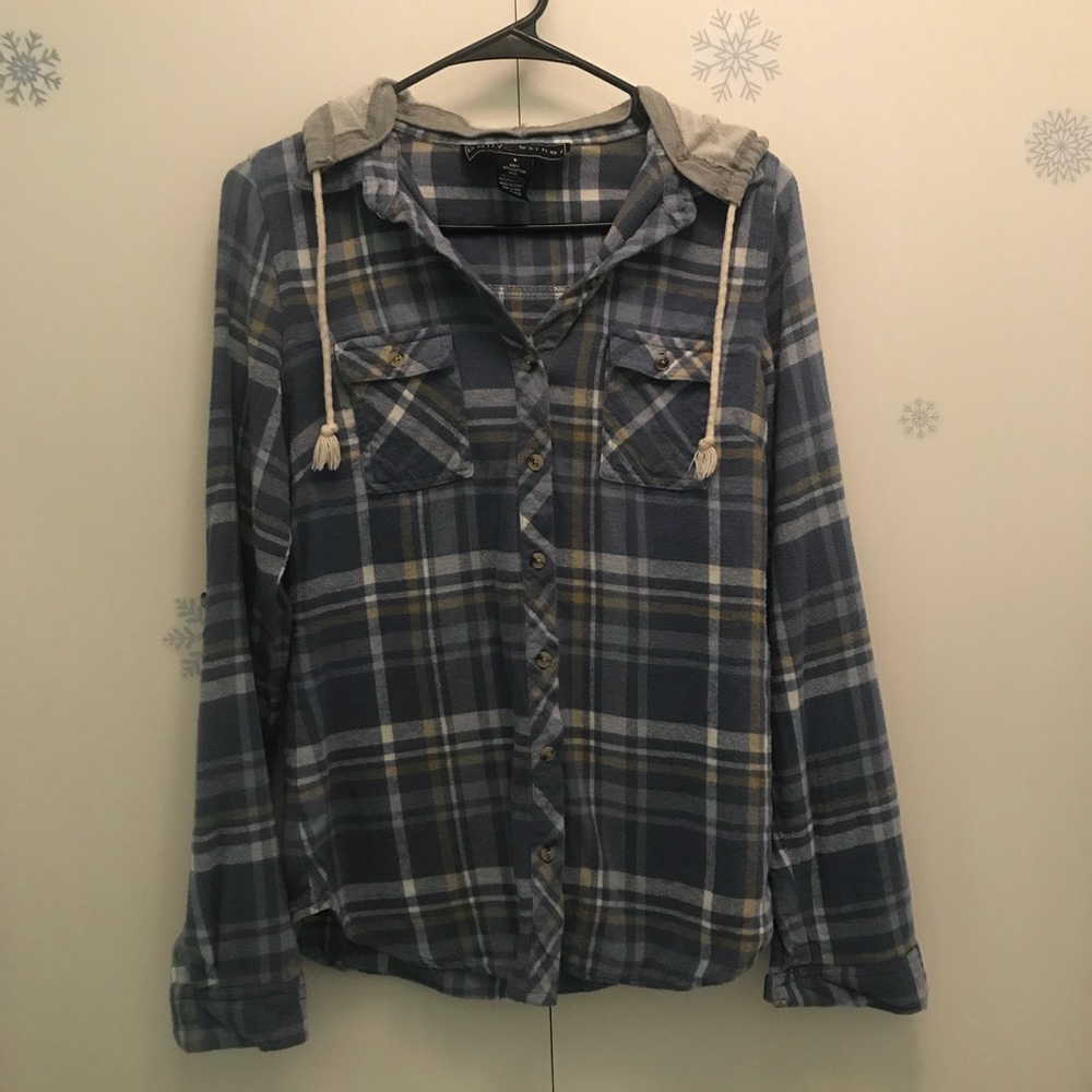 Blue Flannel With A Hood